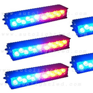 12W High Power LED strobe light blue+Amber