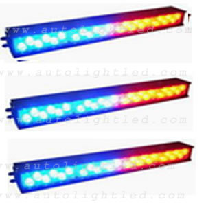 24W LED high Power strobe light blue+Amber