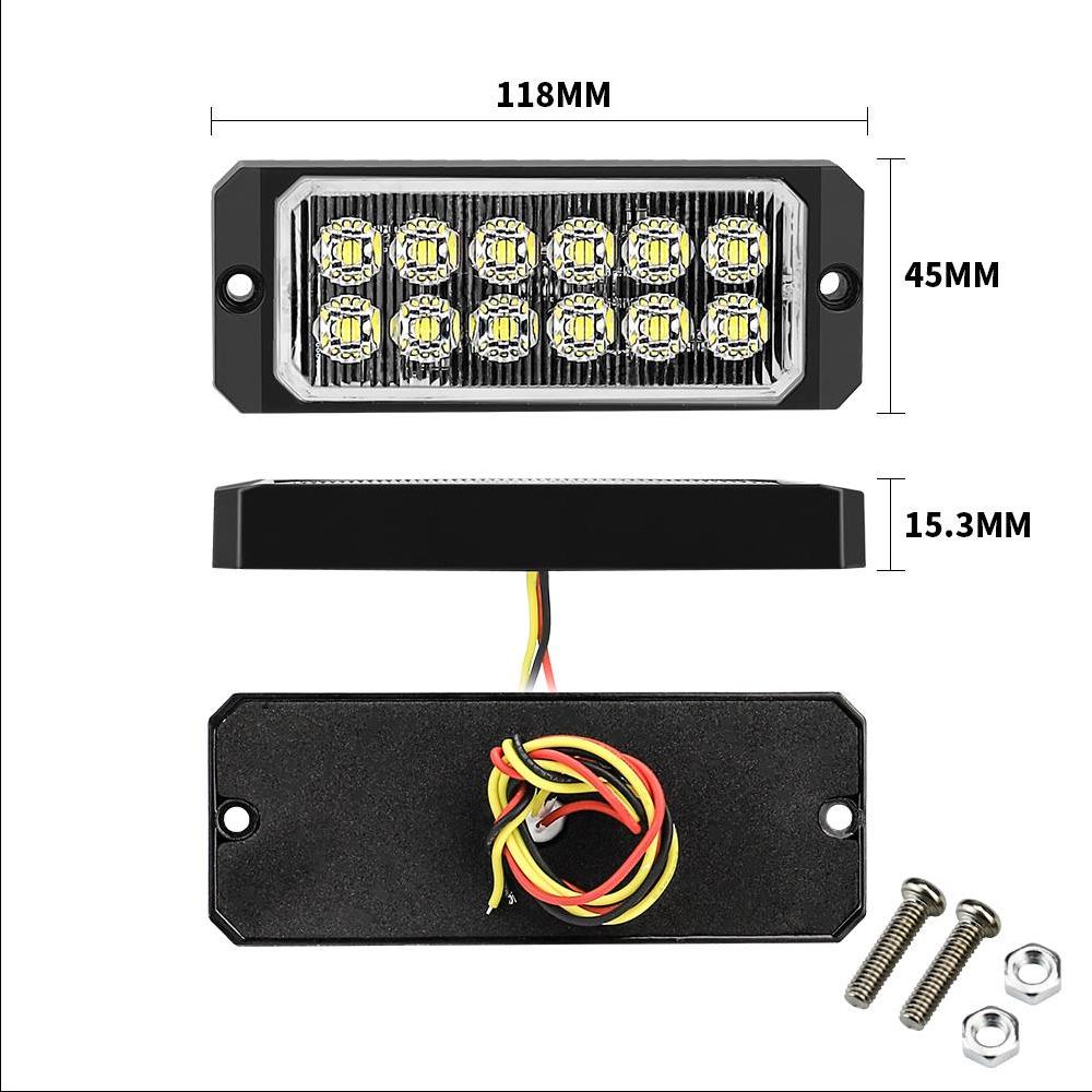 Thickness style Strobe lighting 12LEDS