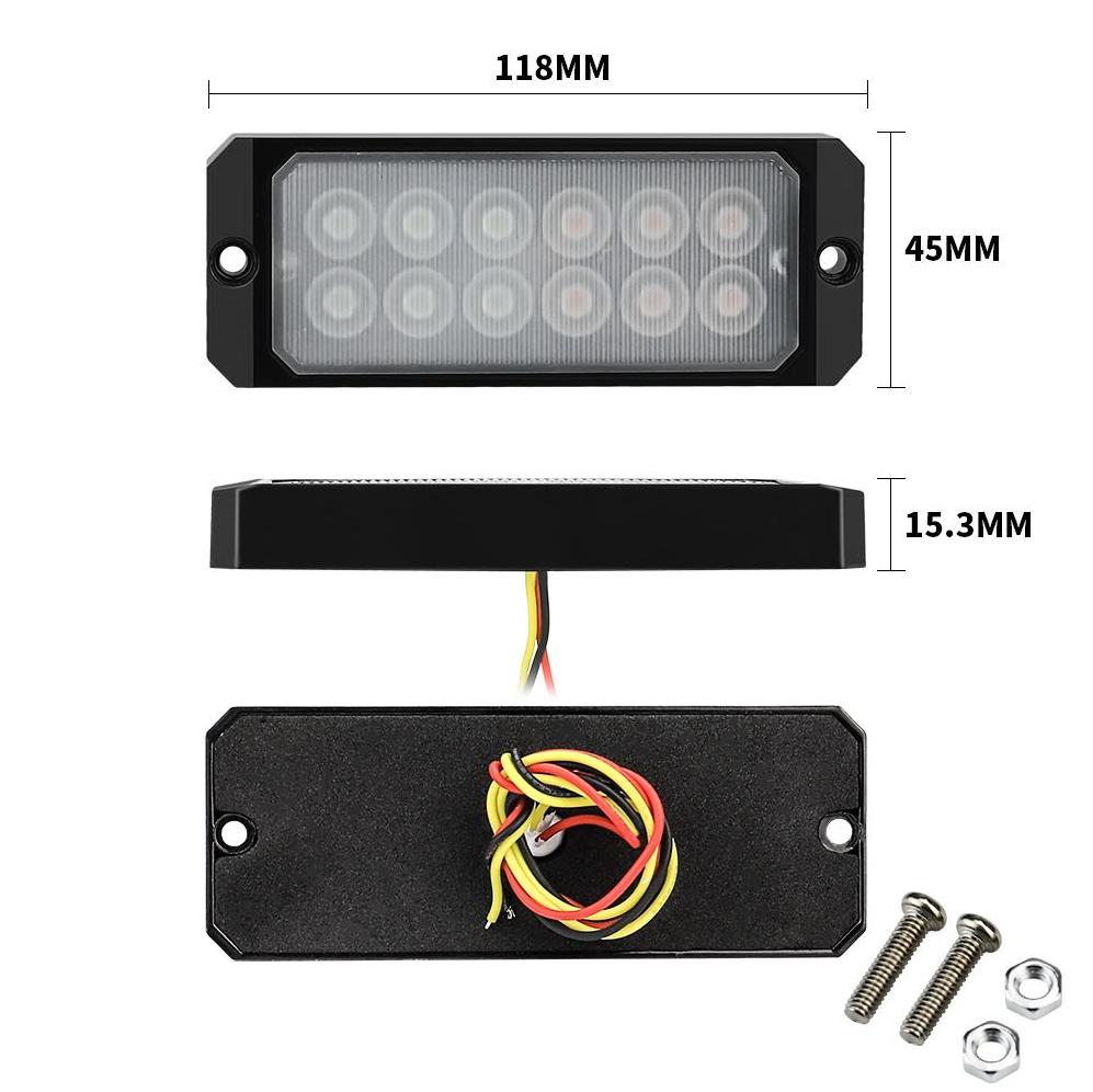 Thickness style ,Strobe lighting 12LEDS  ,Conductive Lighting